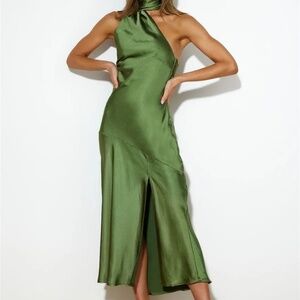 Midi occasion green dress